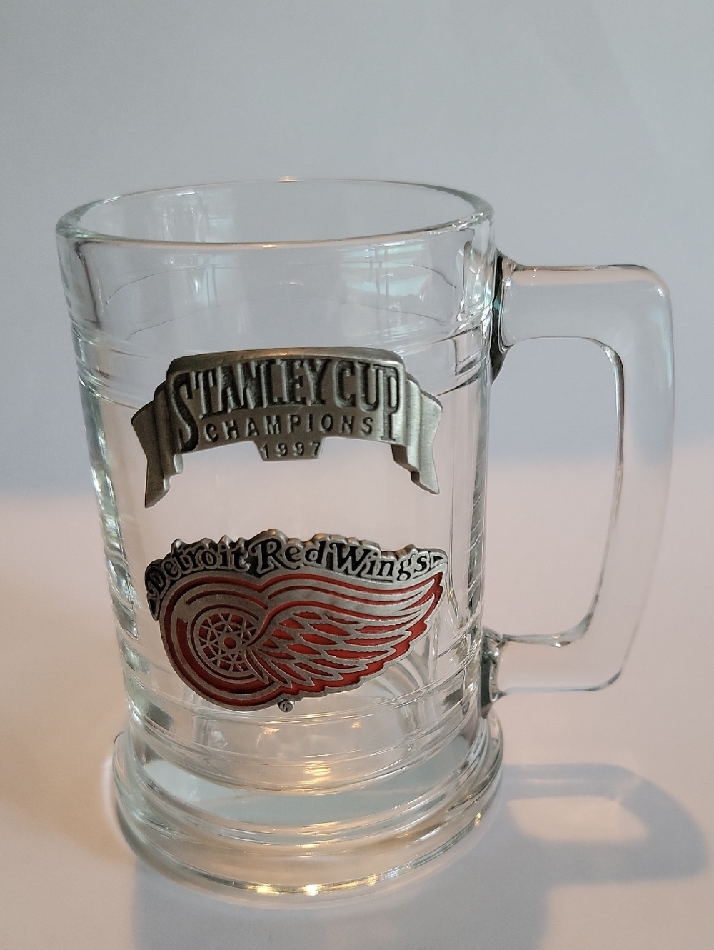 STanley CUP CHAMPIONS 1997 CLEAR GLASS BEER MUG